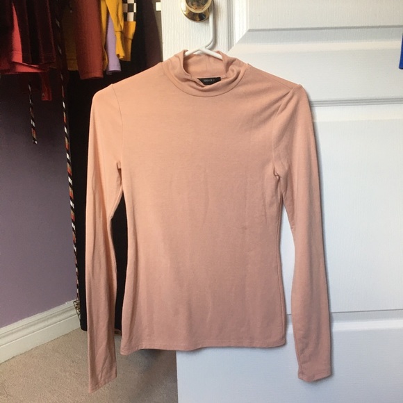 Baby Pink Long Sleeve, Lightwear Turtleneck - Picture 2 of 4